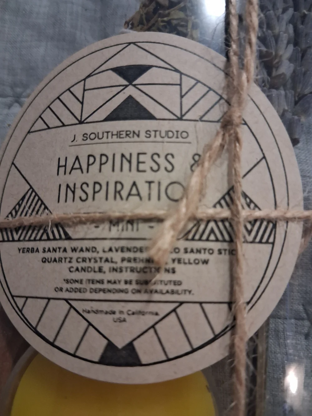 Happiness & Inspiration Yellow Candle Gift Set by